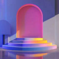 Obraz premium podium mockup in backdrop for product
