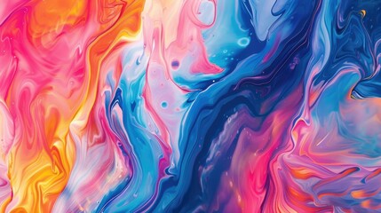 Abstract Swirling Colors - Liquid Art