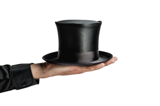 Hand Holding a Top Hat