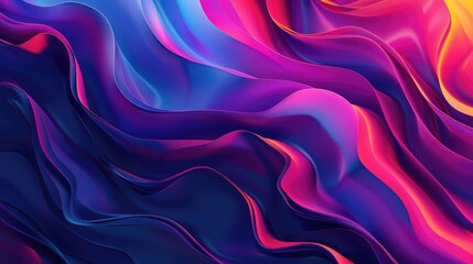 Obraz premium Abstract Swirling Neon Colors