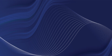 Dark blue paper waves abstract banner design. Elegant wavy vector background.vector illustration