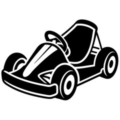 Kart icon silhouette vector illustration