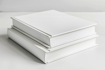 White book cover mockup on isolated white background created with generative AI