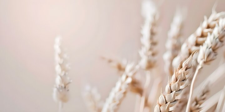 The Parable of the Wheat and Weeds Illustrated on a Beige Background with Copyspace. Concept Christian Art, Biblical Parables, The Parable of Wheat and Weeds, Spiritual Illustration, Beige Background