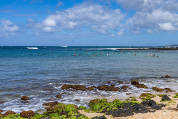 Poipu Beach Park, Koloa, Kauai South Shore，Hawaii.