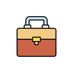 Briefcase icon design with white background stock illustration