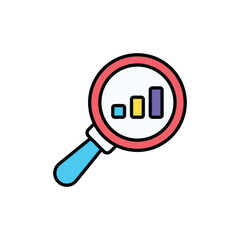 Analysis icon design with white background stock illustration