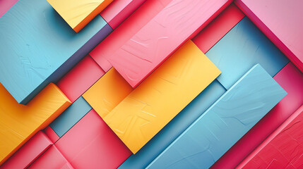 Serene Geometric Harmony - Pastel Colored Flat Design Background Animation