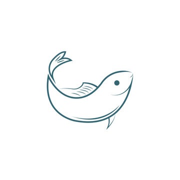 recommend clip art: Fish logo icon