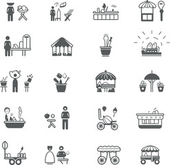 vector of business shop,small shop icons