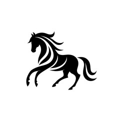 silhouette logo Horse Artistic