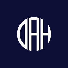 Obraz premium dah and oah circle logo design