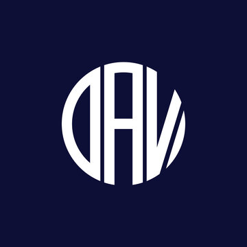 dav and oav circle logo design
