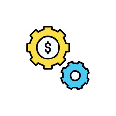 Management icon design with white background stock illustration