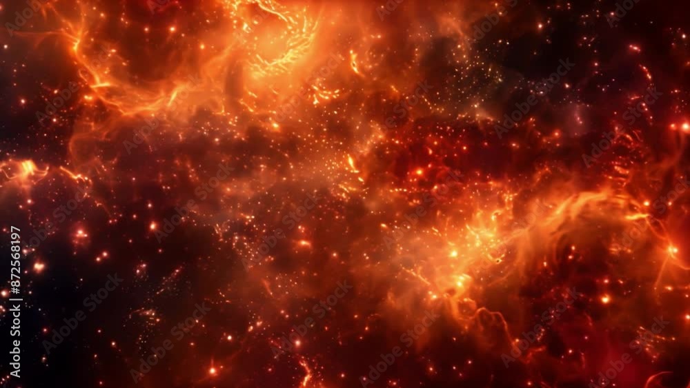 Poster this colorful nebula in outer space. space background. galaxy