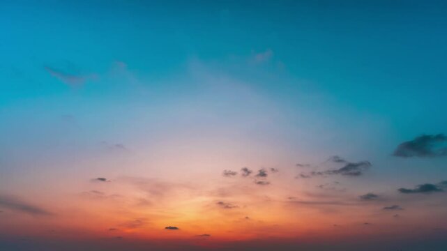 Beautiful sky with clouds, nature background 4K