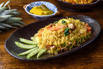 Pineapple fried rice Thai food 태국음식 파인애플 볶음밥 요리 푸드스타일링 foodstyling one plate