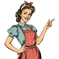 Housewife illustrator design ai generated images