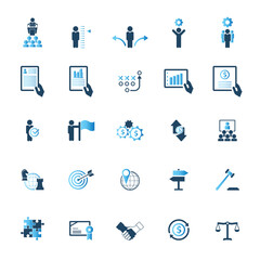 Universal business management and human resources icon set. Universal icons for web and mobile. Vector.	