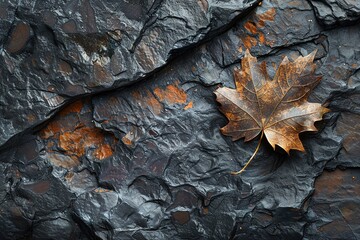 Artistic Dark Liquid leaf and Stone Texture Background With Generative AI