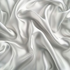 Fototapeta premium Smooth and silky white fabric texture with gentle folds, giving a luxurious and elegant appearance