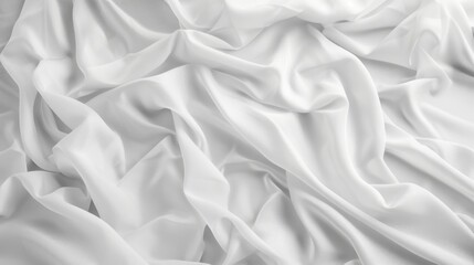 Obraz premium Smooth white fabric texture with gentle creases, providing a soft and elegant feel