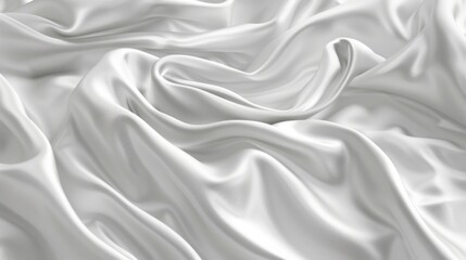 Naklejka premium Smooth white fabric texture with gentle creases, providing a soft and elegant feel