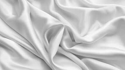 Obraz premium Smooth white fabric texture with gentle creases, providing a soft and elegant feel