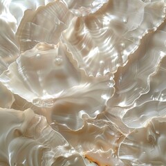 Smooth white shell texture with a pearlescent finish