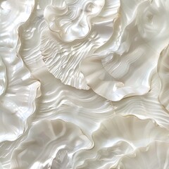 Smooth white shell texture with a pearlescent finish