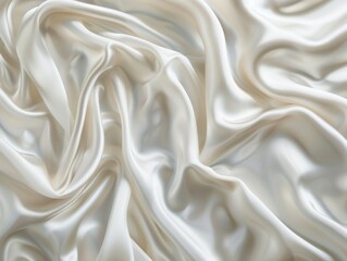 Obraz premium Smooth white silk texture with gentle folds, giving an elegant and luxurious appearance