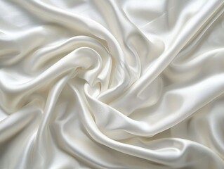 Obraz premium Smooth white silk texture with gentle folds, giving an elegant and luxurious appearance