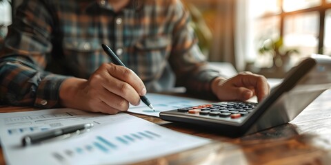 Financial Planner Assisting Small Business Owner with Tax Planning in Digital Painting Style