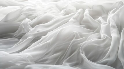 Obraz premium Subtle white chiffon texture with a soft and flowy feel