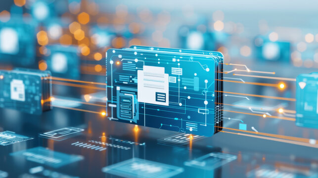 AI-driven document management interface for intelligent data organization.