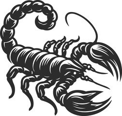 Scorpio silhouettes vector illustration