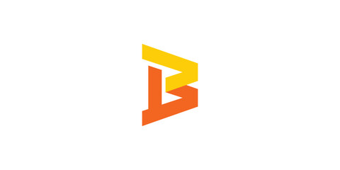 Modern and colorful  B  logo design