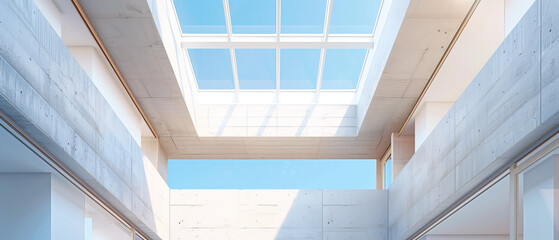 Obraz premium Customizable skylight integrated into roof for enhanced natural lighting