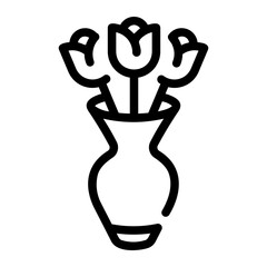 flower pot Line Icon