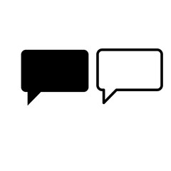 Speech bubble icon. simple flat black trendy style illustration for web and app on white background..eps