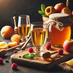 Sweet Yellow Honey Wine Meade Ready to Drink