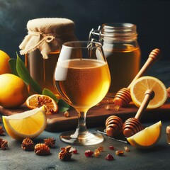 Sweet Yellow Honey Wine Meade Ready to Drink