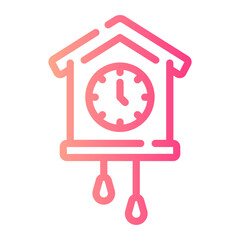 wall clock Line Gradient Icon