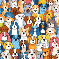 Obraz premium animal cartoons arranged in an uncluttered fashion