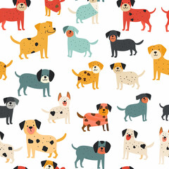 Fototapeta premium animal cartoons arranged in an uncluttered fashion