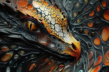 Dragon Skin Texture Background With Generative AI