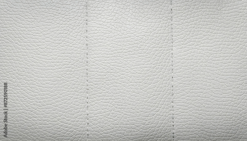 Wall mural Close-up of white leather texture White leather material, close-up view Textured background white leather, photographed close-up background 