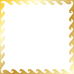 Obraz premium gold wave border frame