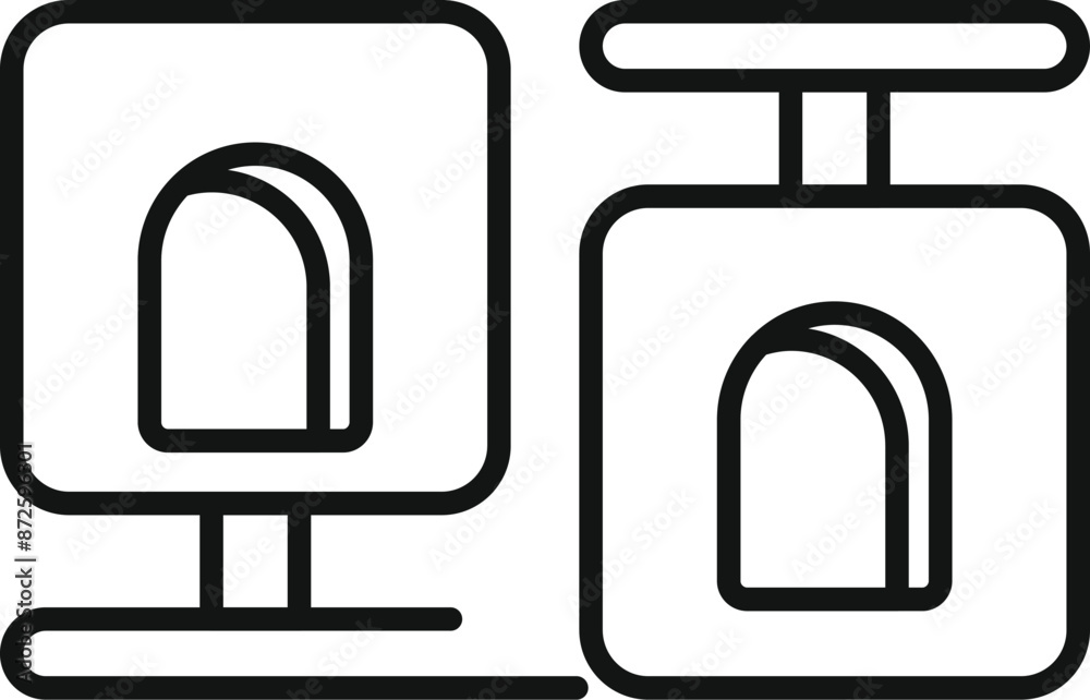 Poster icon of a fingerprint scanner verifying a user's identity on a computer and a mobile device, represe