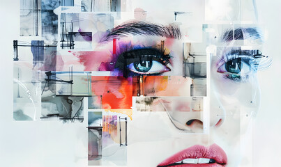 technology-themed beauty graphic concept
